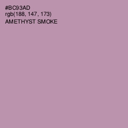 #BC93AD - Amethyst Smoke Color Image