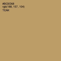 #BC9D68 - Teak Color Image