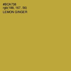 #BCA738 - Lemon Ginger Color Image