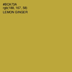 #BCA73A - Lemon Ginger Color Image