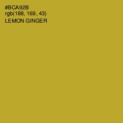 #BCA92B - Lemon Ginger Color Image