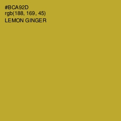 #BCA92D - Lemon Ginger Color Image