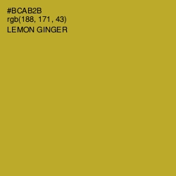 #BCAB2B - Lemon Ginger Color Image