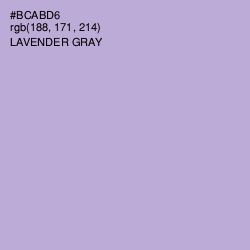 #BCABD6 - Lavender Gray Color Image