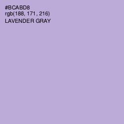 #BCABD8 - Lavender Gray Color Image