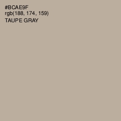 #BCAE9F - Taupe Gray Color Image