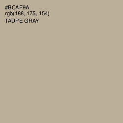 #BCAF9A - Taupe Gray Color Image