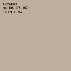 #BCAF9D - Taupe Gray Color Image