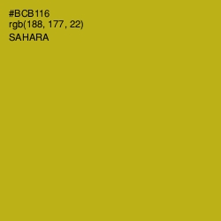 #BCB116 - Sahara Color Image
