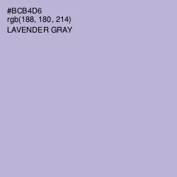 #BCB4D6 - Lavender Gray Color Image