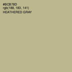 #BCB78D - Heathered Gray Color Image