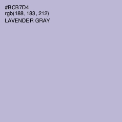 #BCB7D4 - Lavender Gray Color Image