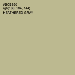 #BCB890 - Heathered Gray Color Image