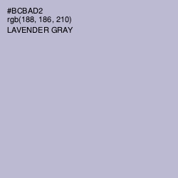 #BCBAD2 - Lavender Gray Color Image