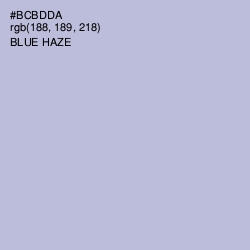 #BCBDDA - Blue Haze Color Image