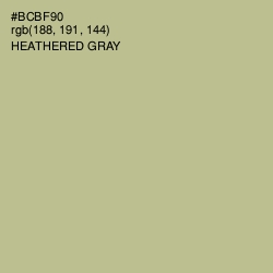 #BCBF90 - Heathered Gray Color Image