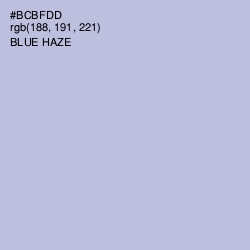 #BCBFDD - Blue Haze Color Image