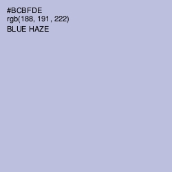 #BCBFDE - Blue Haze Color Image