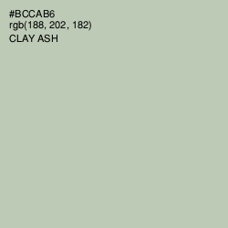 #BCCAB6 - Clay Ash Color Image