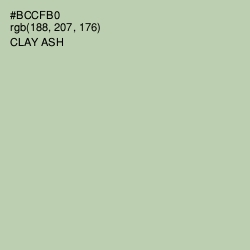 #BCCFB0 - Clay Ash Color Image