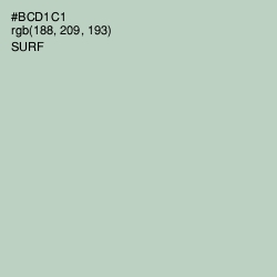 #BCD1C1 - Surf Color Image