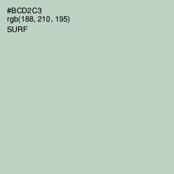 #BCD2C3 - Surf Color Image