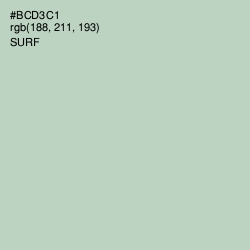 #BCD3C1 - Surf Color Image