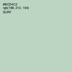 #BCD4C2 - Surf Color Image