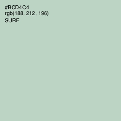 #BCD4C4 - Surf Color Image