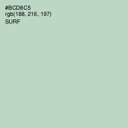 #BCD8C5 - Surf Color Image