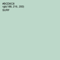 #BCD8C8 - Surf Color Image