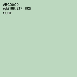 #BCD9C0 - Surf Color Image