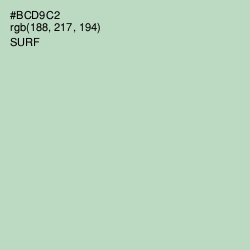 #BCD9C2 - Surf Color Image