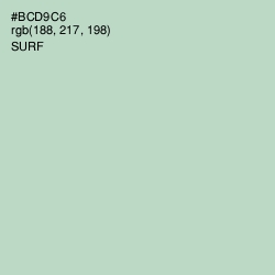 #BCD9C6 - Surf Color Image