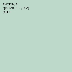 #BCD9CA - Surf Color Image