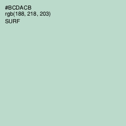 #BCDACB - Surf Color Image
