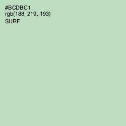 #BCDBC1 - Surf Color Image