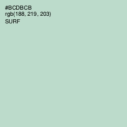 #BCDBCB - Surf Color Image