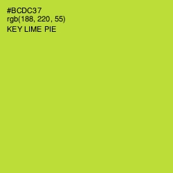 #BCDC37 - Key Lime Pie Color Image