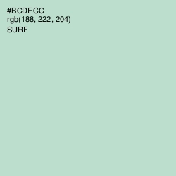 #BCDECC - Surf Color Image