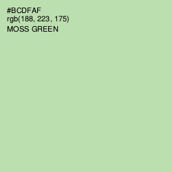 #BCDFAF - Moss Green Color Image
