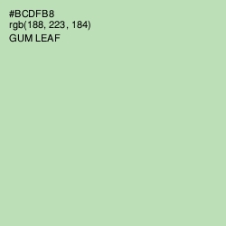 #BCDFB8 - Gum Leaf Color Image