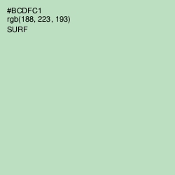 #BCDFC1 - Surf Color Image