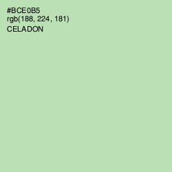 #BCE0B5 - Celadon Color Image