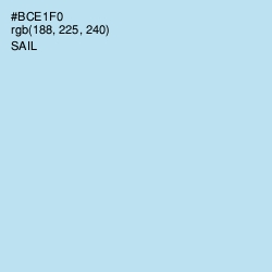 #BCE1F0 - Sail Color Image