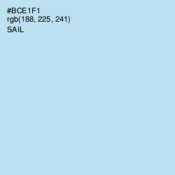 #BCE1F1 - Sail Color Image