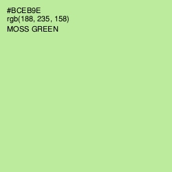 #BCEB9E - Moss Green Color Image