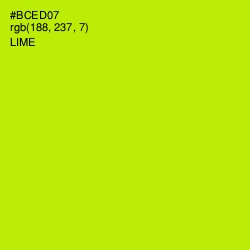 #BCED07 - Lime Color Image