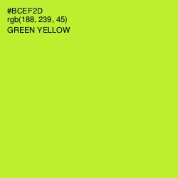 #BCEF2D - Green Yellow Color Image