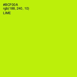 #BCF00A - Lime Color Image